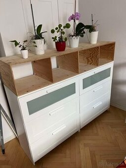 Biela komoda Brimnes Ikea (2ks)