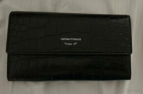 Emporio Armani kožená peňaženka čierna originál