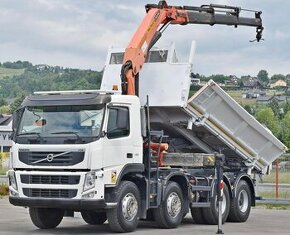 VOLVO FM 450 trojstranný sklapač s hydraulickou rukou TOP