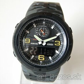 SKMEI 1655 Military Elektronic Dual Time vodotesné hodinky