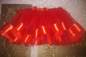 Sukňa pre dievčatá, ručne vyrobená, červená