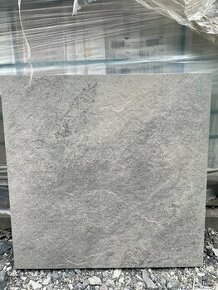 Terasová dlažba, šedý kameň, 60x60x2cm - 1