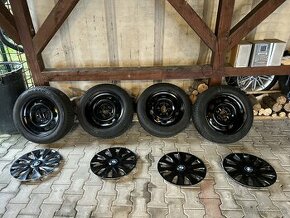 BMW plechové disky 5x120 R16+zimne pneu - 1