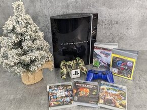 Playstation 3, 2 ovládače, 5 hier - Minecraft, GTA, NFS a i.