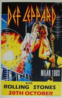 Def Leppard / Concert Poster 1983 Milan with The Rolling Sto