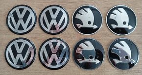 65 mm Škoda a VW nálepky na stredové krytky/puklice - 1