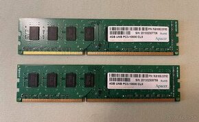 2x4GB (8GB) - Apacer - DDR3 - 1333MHz - PC3-10600 - RAM - 1