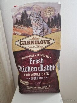 Carnilove Fresh Chicken, Rabbit Gourmand for Adult cats 6 k