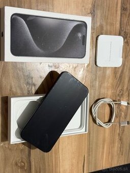 Predám Apple iPhone 15 PRO MAX 512GB Black Známky používania