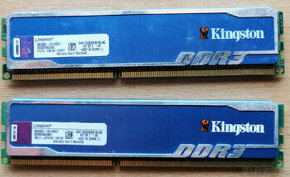 kit 2x2 GB DDR3 kingston blue s chladičom