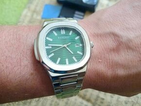 Nové pánske hodinky zelený ciferník - 1