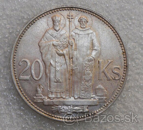 Mince 20 Koruna 1941 Dvojkríž UNC Slovenský štát Predané