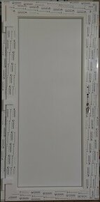 Plastové vchodové dvere 98x205cm, antracit/biela - 1