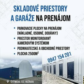 skladove  priestory, prenajom, podnikatelske priestory