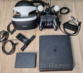 Predám PS4 Slim + PS VR2 + príslušenstvo - ideálny set pre v