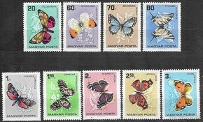 ????PZ.2025.3. L E P K E - Butterflies - 1966 - Maďarsko -