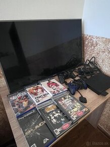 Televízor + Playstation 2