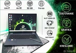 14.0" otočný dotykový Acer SPIN, i7-13gen./32GB/Iris XE/1TB