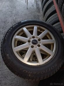 Audi kolesá 5x112R16 + zimné pneu 225/55R16 - 1