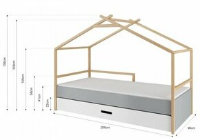 Detska postel Teepee, 90x200