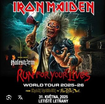 Vstupenka na Iron Maiden praha 31.5.2025