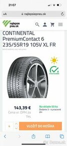 Letné pneumatiky Continental 235/55 r19