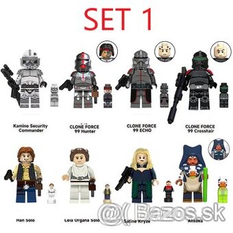 Rôzne figúrky Star Wars 6 (8ks) typ lego - nové