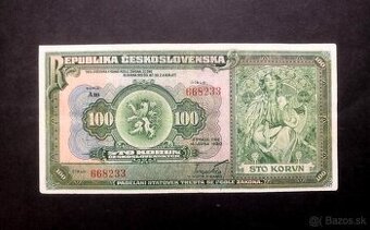 100 korun 1920 serie Am , NEPERFOROVANA v nadhernem stavu 