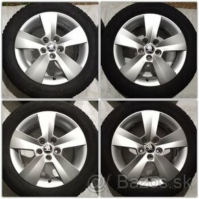 5x100 5 Lúčové Orig. Škoda Matone + Pneu 185 60 R15 Zimné - 1