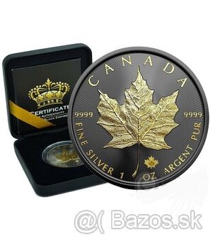 Investicne striebro mince minca Maple Leaf