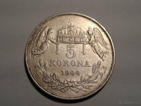 Predám striebornú mincu František Jozef I. - 5 Koruna 1900