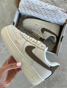 Nike Air Force 1 béžovo hnedé tenisky - 1