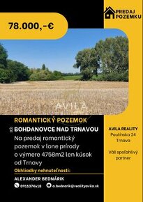 NA PREDAJ: romantický pozemok v lone prírody - Bohdanovce na