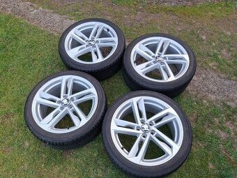 17" ALU 5x100 orig AUDI/Škoda + letné 215/40 r17 7,5mm