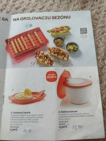 Tupperware šalátový karusel, lopárik, Hotdog nádoba