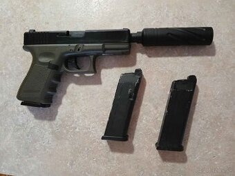 Airsoft Pistol Glock 23 GBB Green Gas s Blowback od KJW