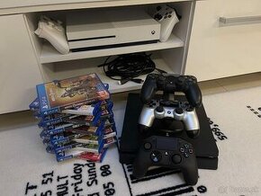 PS4 SLIM 500 gb + 3 ovládače,