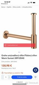 Grohe umývadlový sifón Fľašový sifon Warm Sunset 2