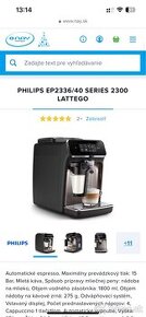 NOVY NEROZBALENY SO ZARUKOU philips latte go 2336/40