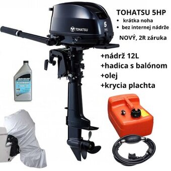 Predám nový motor TOHATSU 5HP s 2r zárukou , nevybalený