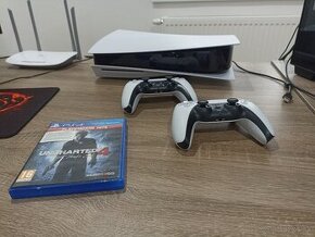 Playstation 5 s mechanikou + 2 ovládače DualSense + 1 hra