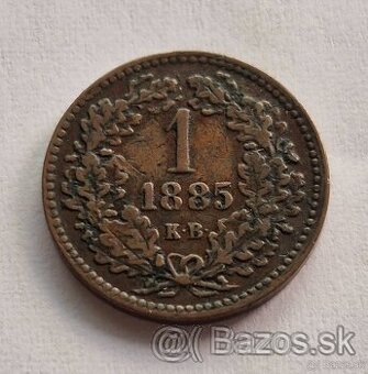 1 Grajciar 1885 K.B František Jozef I.