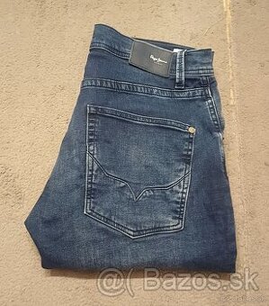 Pepe jeans modré slim fit sttečové