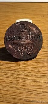 2 kopejky 1801,  Cárske Rusko