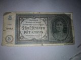 Bankovky 5 korun 1940 ,