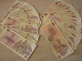 ČESKOSLOVENSKÉ BANKOVKY: 500-Kčs-1973 ,kus 8.50€