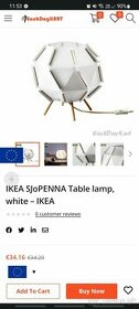 Nočná lampa z Ikea - 1