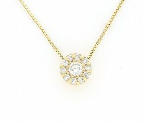 Diamantový náhrdelník žlté zlato - 1