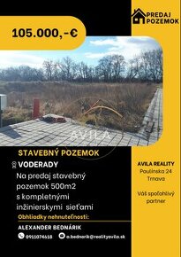 NA PREDAJ: pekný stavebný pozemok 500m2 vo Voderadoch. - 1