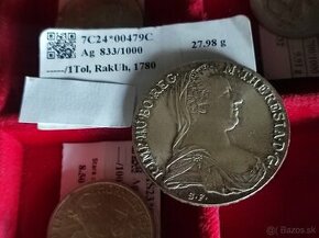 Stará minca Mária Terézia striebro